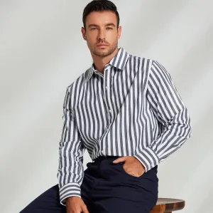 100% Cotton Stripes Business Casual Shirt
