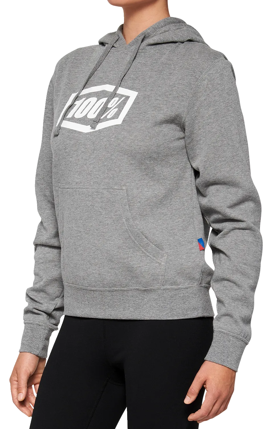 100% Women's Icon Hoodie - Heather Gray - Large 20031-00006