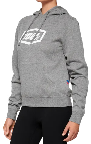 100% Women's Icon Hoodie - Heather Gray - Small 20031-00004