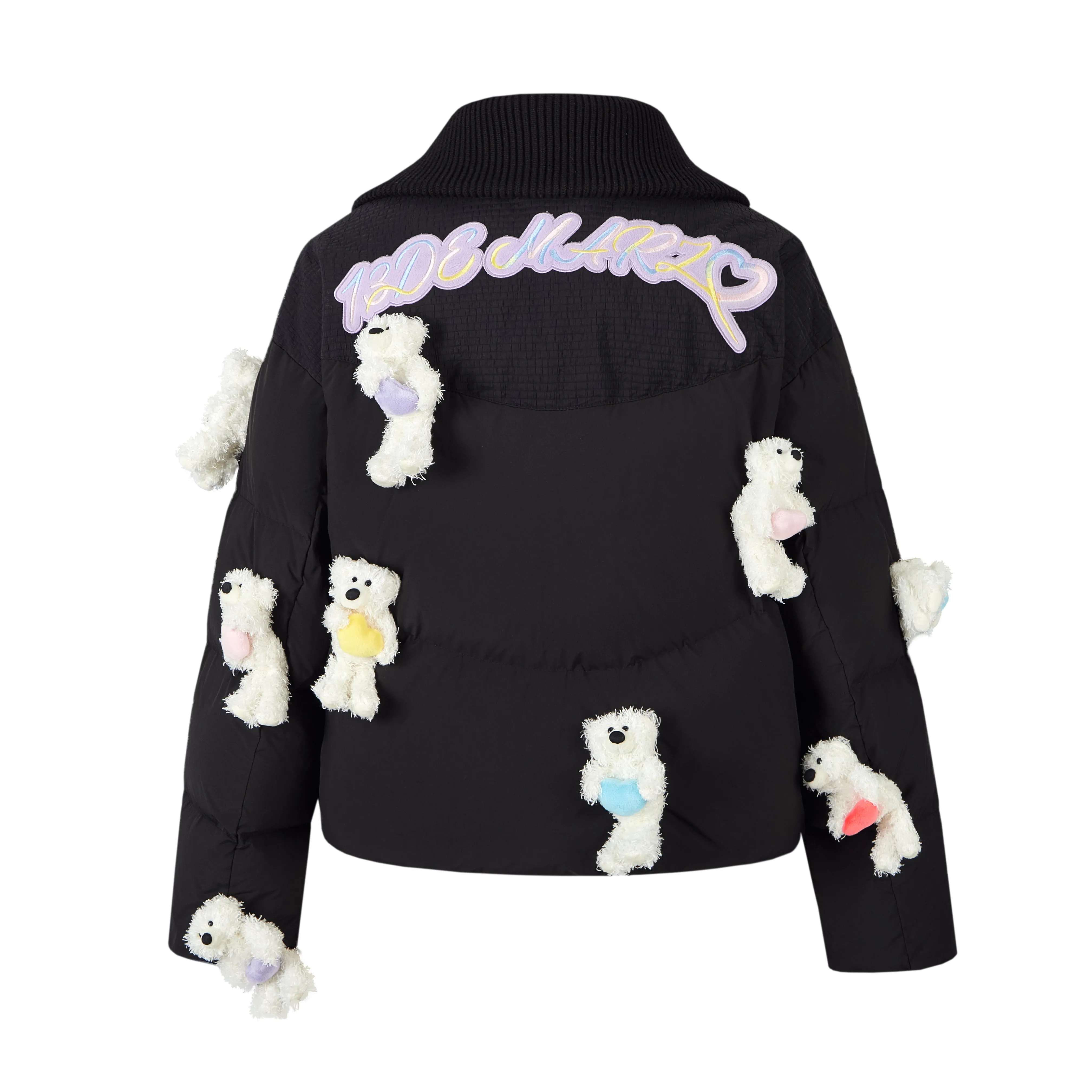 13DE MARZO Bear Heart Luminous Down Jacket
