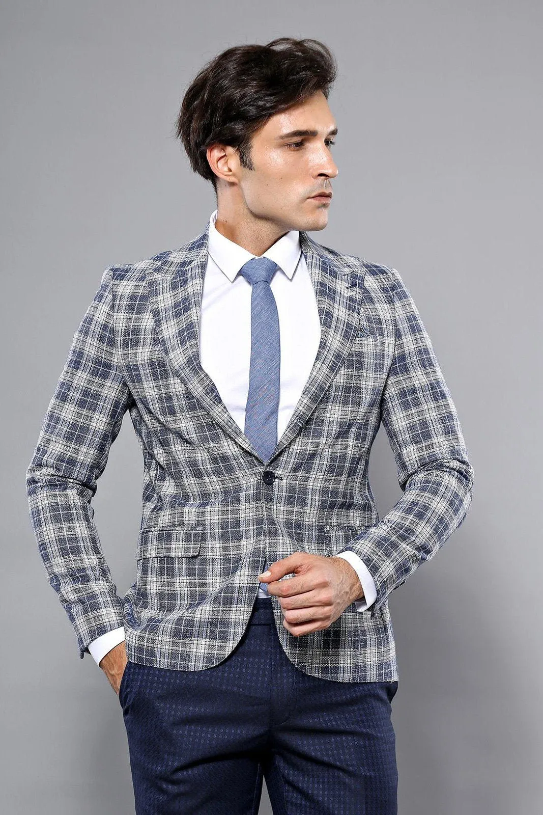 15447 Navy Blue Blazer Jacket