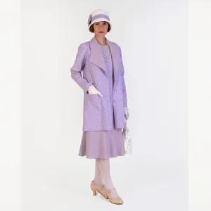 1920s cotton jacket - or 2-piece ensemble with dress - in light purple