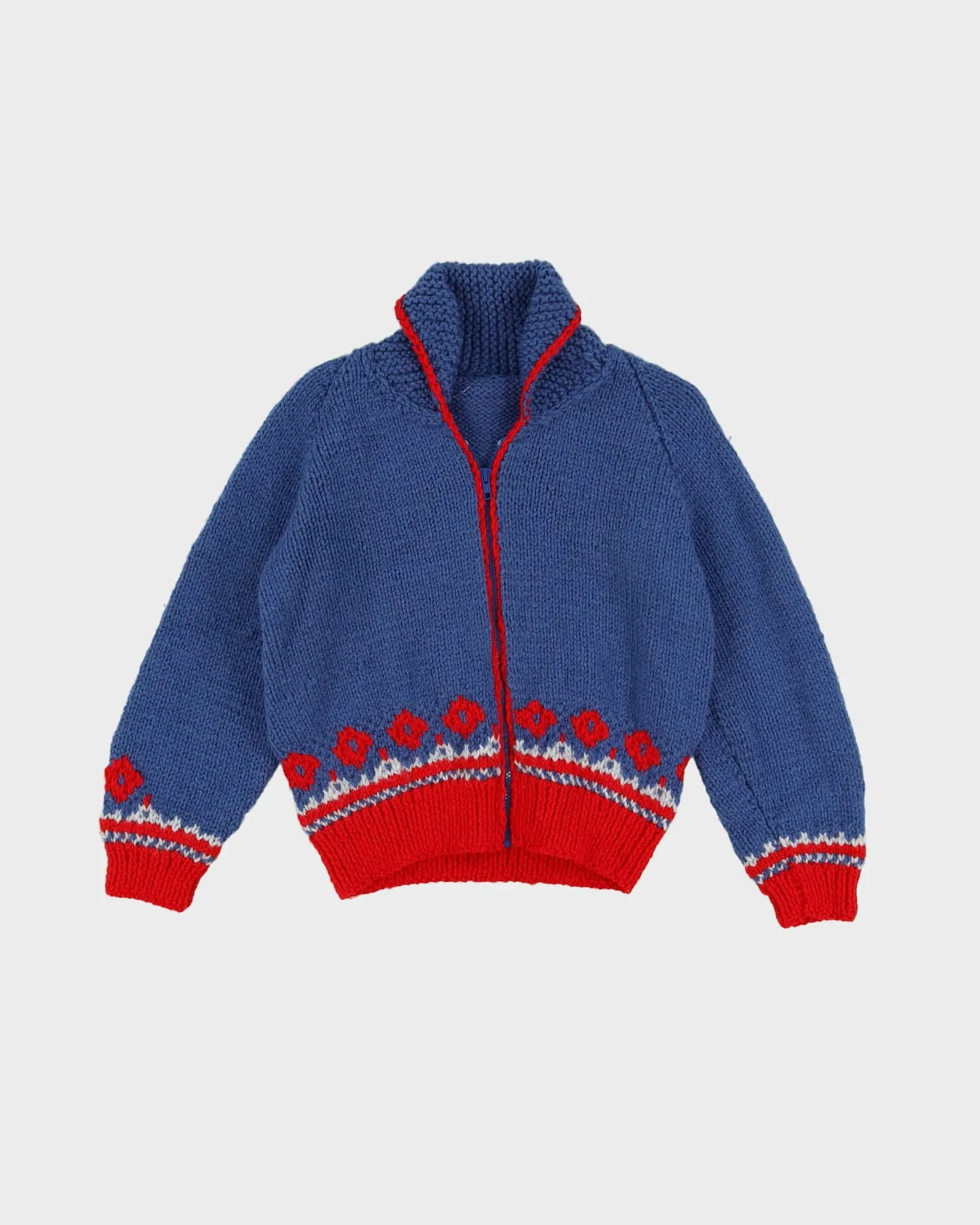 1970s Hand Knitted Cardigan - S