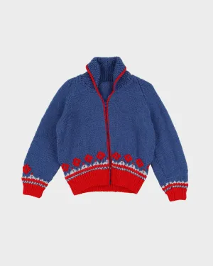 1970s Hand Knitted Cardigan - S