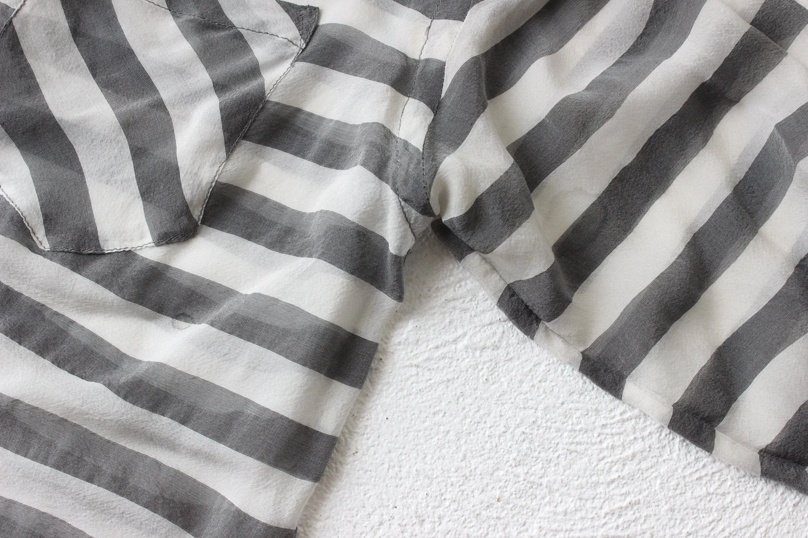 2000s Diane Von Furstenberg Striped Silk Wrap Top