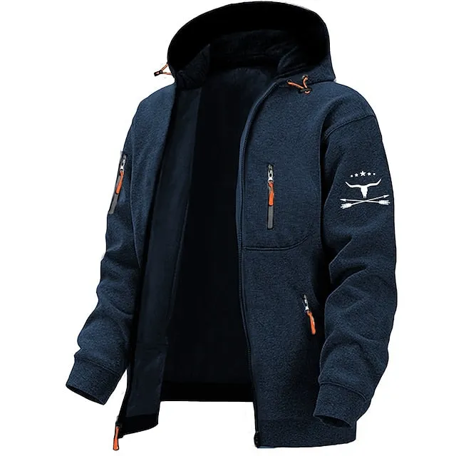 3D Vertigo Print Mens Hooded Sweatshirt for Workouts & Streetwear