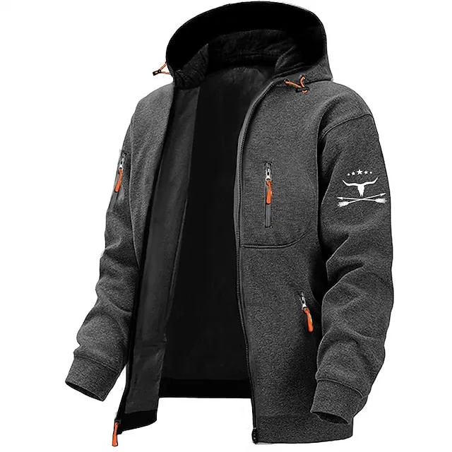 3D Vertigo Print Mens Hooded Sweatshirt for Workouts & Streetwear