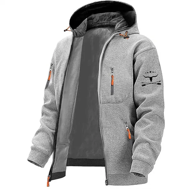 3D Vertigo Print Mens Hooded Sweatshirt for Workouts & Streetwear