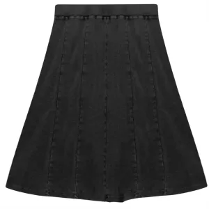 Elegant Texture 5 Stars Black Wash Short Skirt SB3CPT4801S