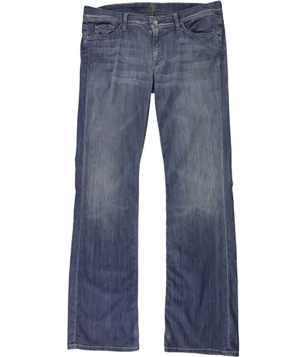 7 For All Mankind Womens Solid Straight Leg Jeans