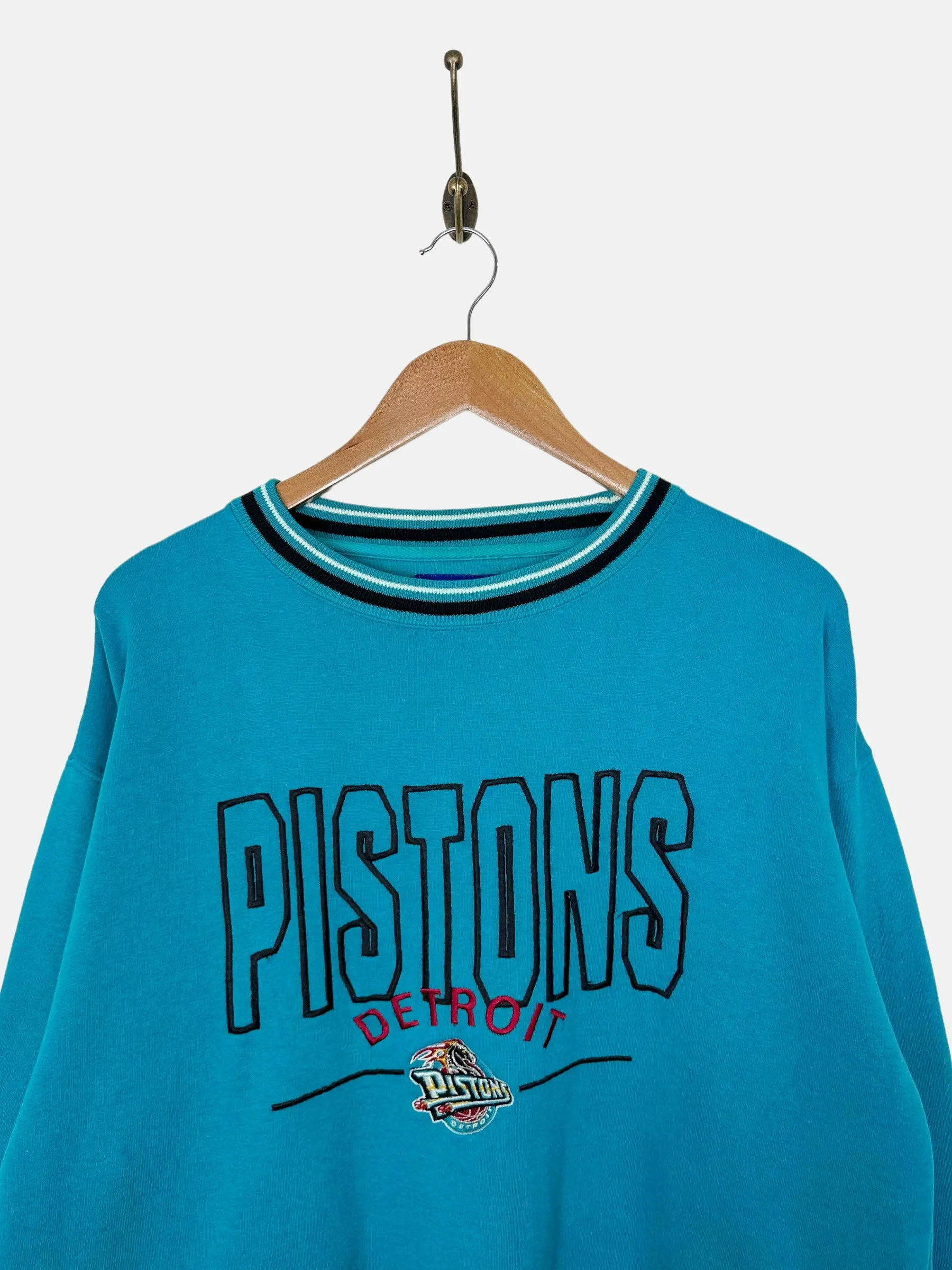 90's Detroit Pistons NBA Embroidered Vintage Sweatshirt Size XL