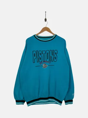 90's Detroit Pistons NBA Embroidered Vintage Sweatshirt Size XL