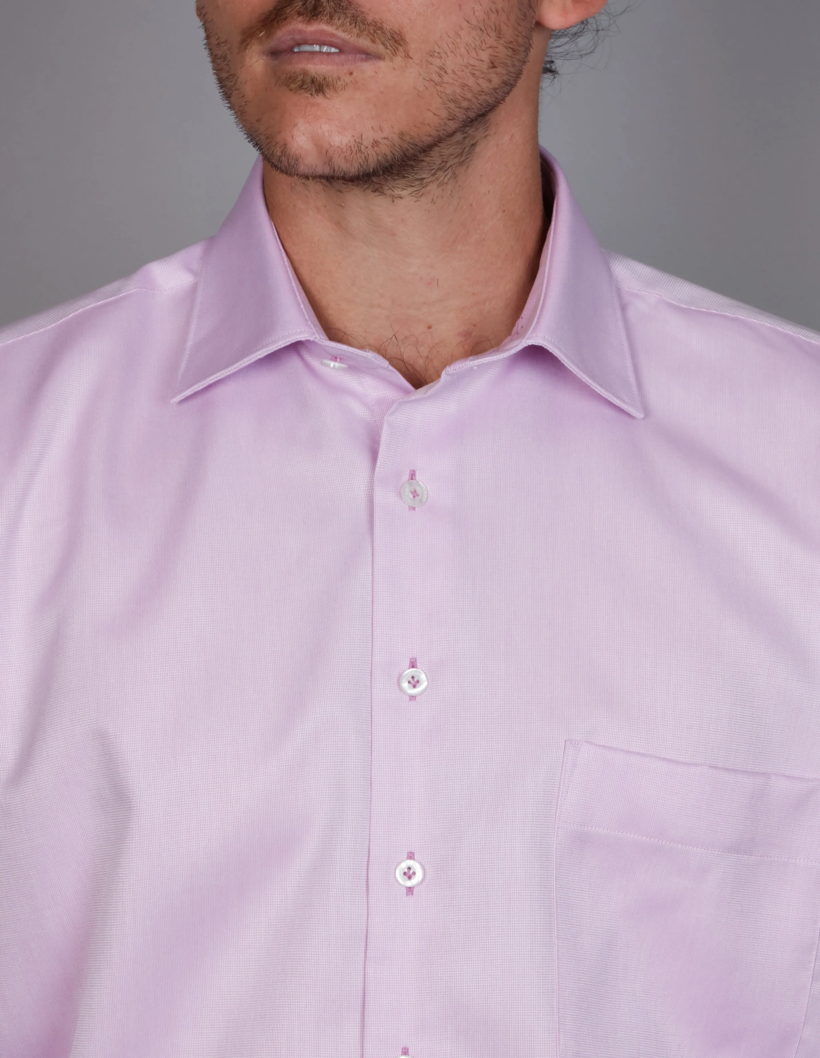 Abelard - Long Sleeve Business Shirt - Pink