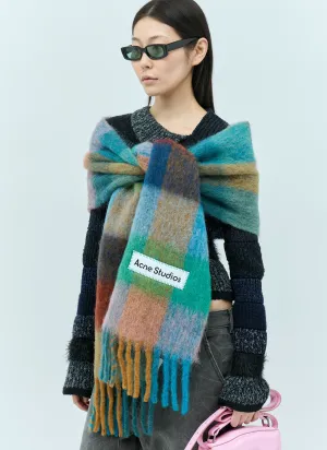 Acne Studios Mohair Checked Scarf