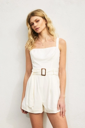 WILLOW SQUARE NECK BUCKLED ROMPER Street Dancer Eco Home