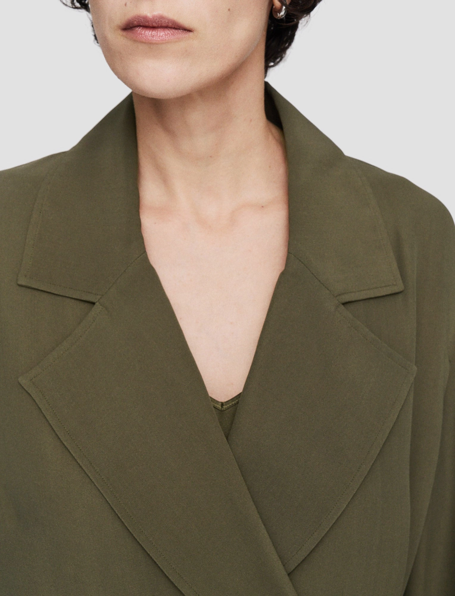 Silk Crepe Charah Jacket Abrasion Resistant Panels