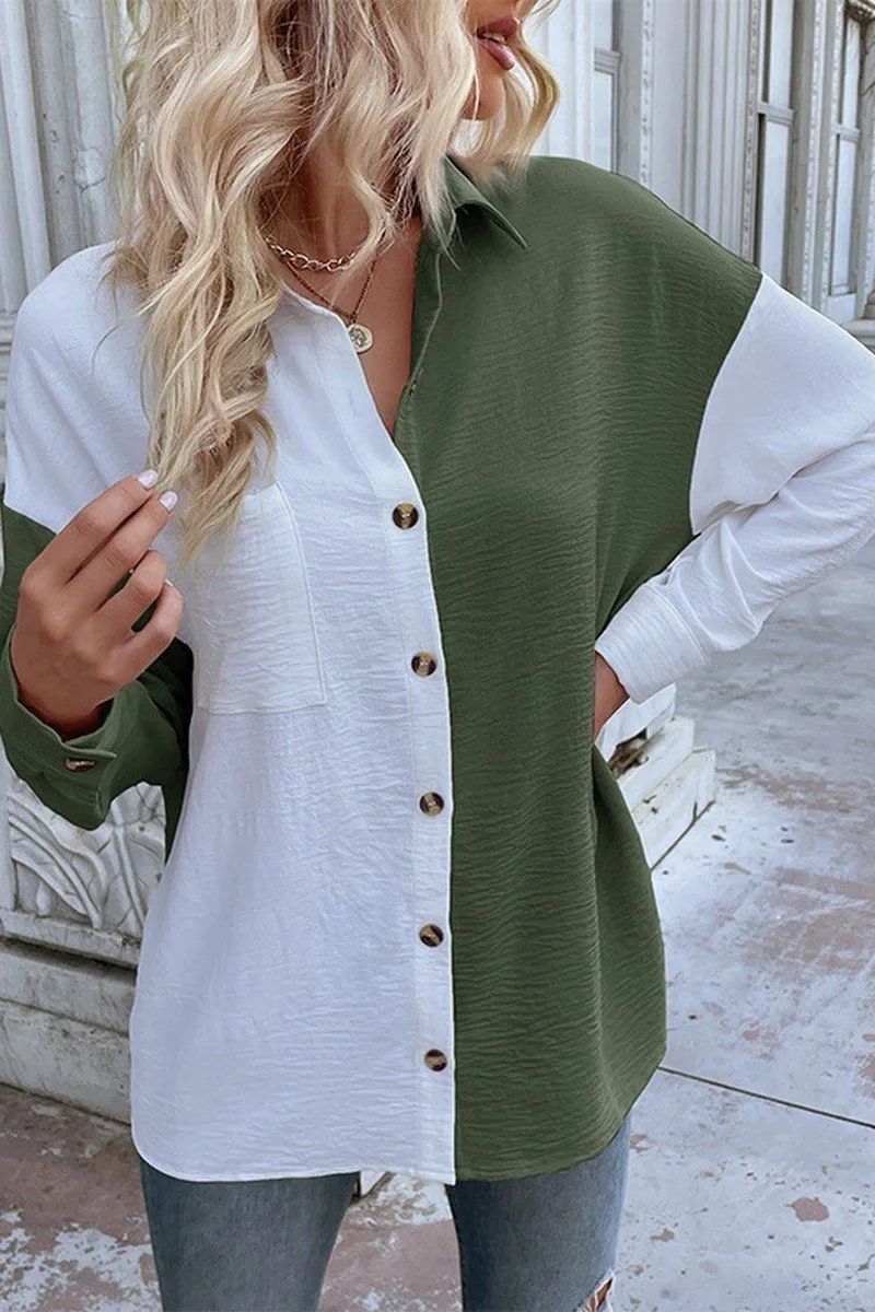 AirflowOptimized Design Relaxed Crew Neck Opening LIGHTWEIGHT BUTTON DOWN TWO TONE COLOR SHIRTS