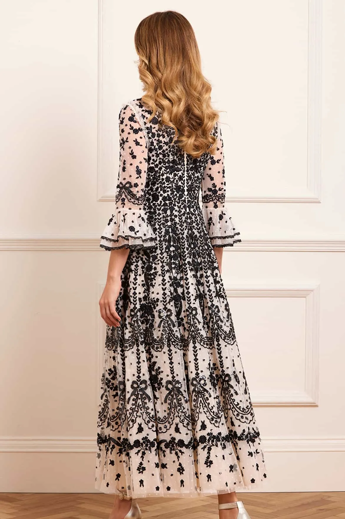 Adeline Round Neck Ankle Gown Work Mood