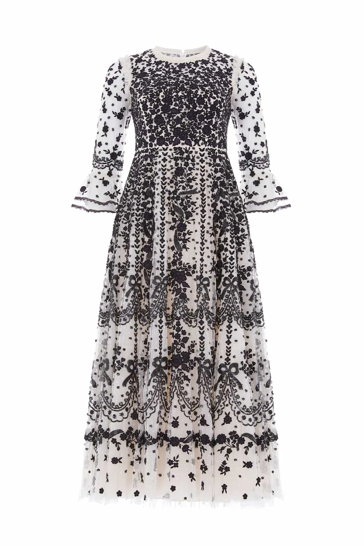 Adeline Round Neck Ankle Gown Versatile Design