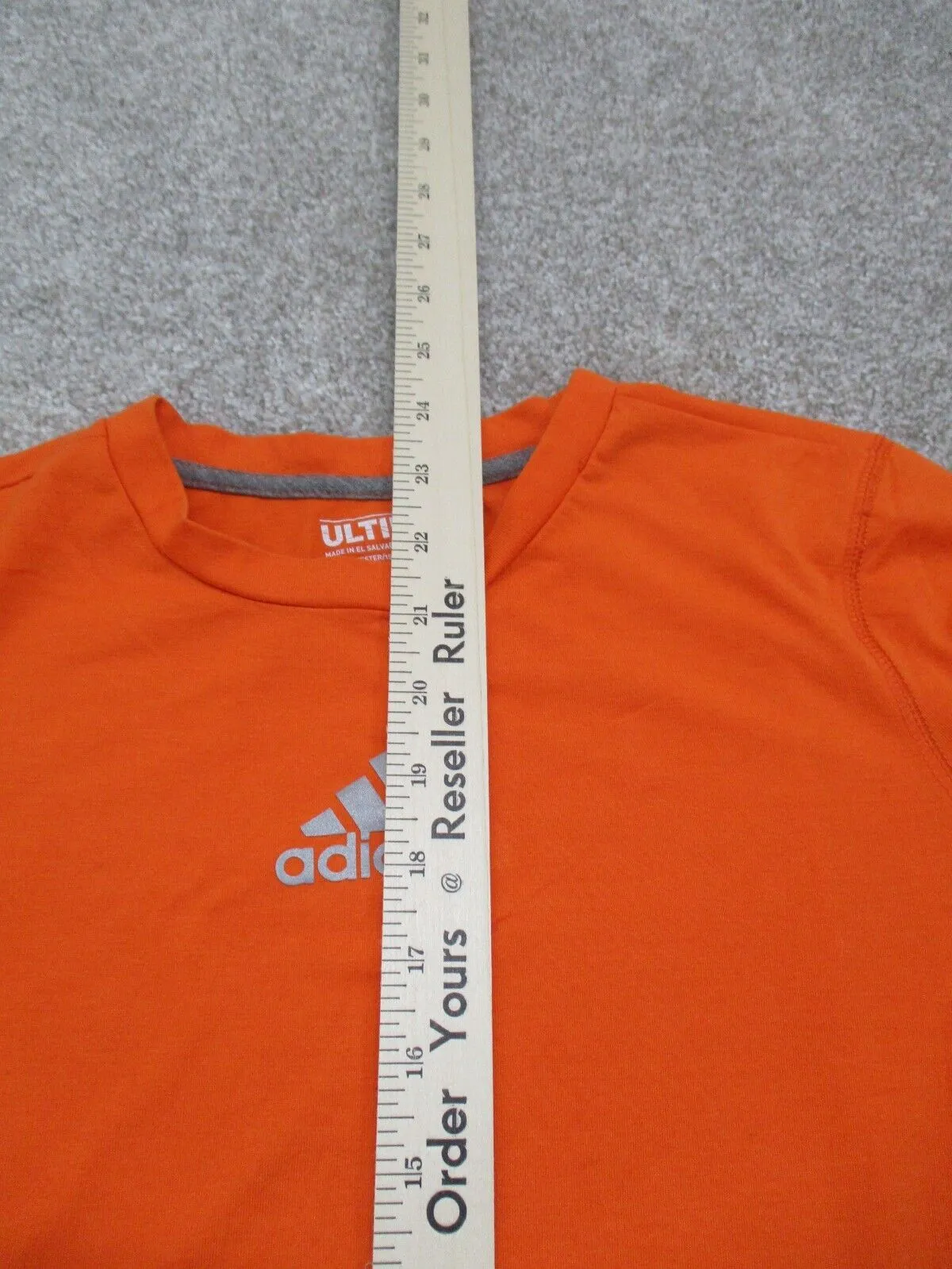 Adidas Ultimate Sports T-Shirt Women s Medium Orange Short Sleeves Logo T-Shirt