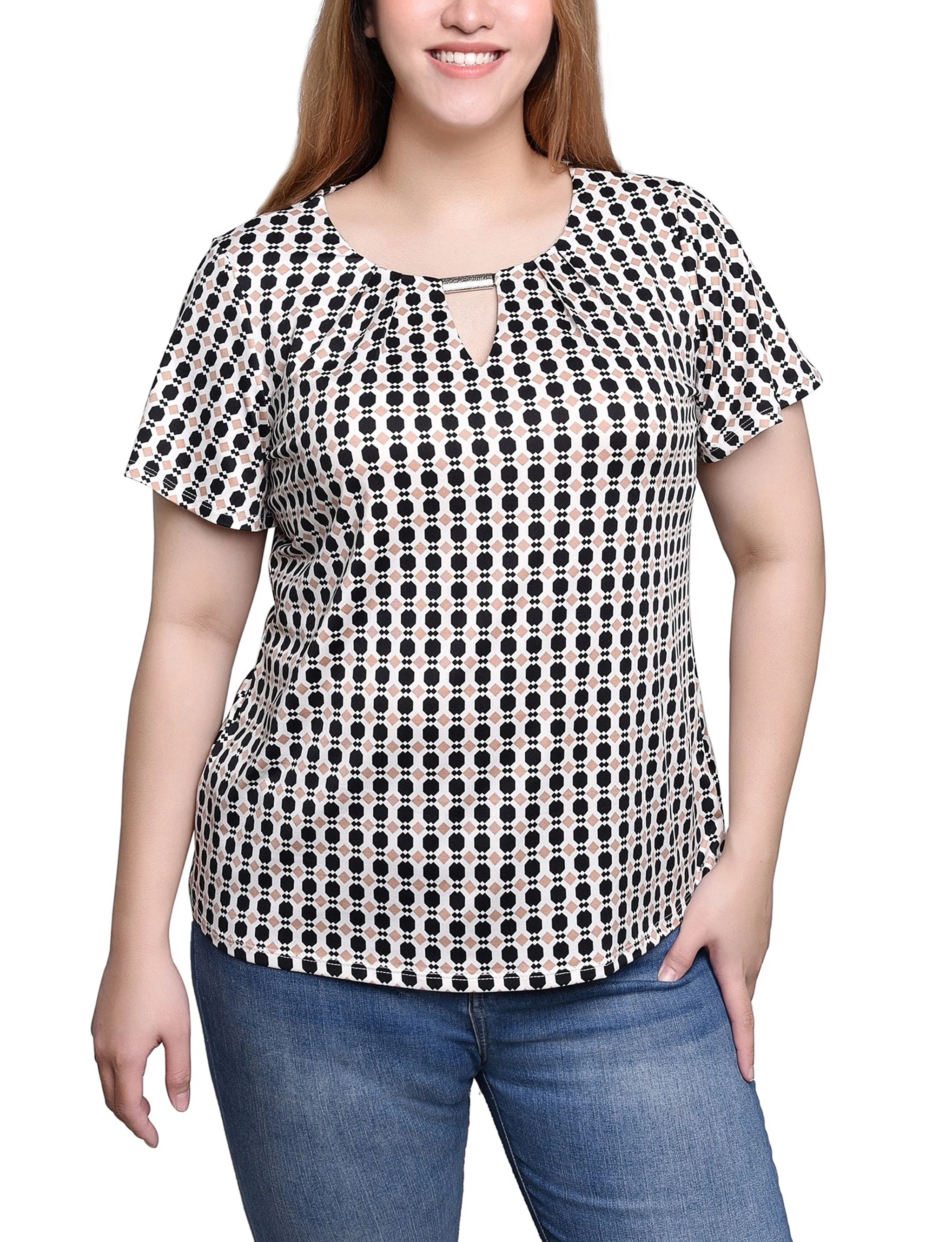 Comfy Layer QuickDryTechnology Short Sleeve Top With Hardware