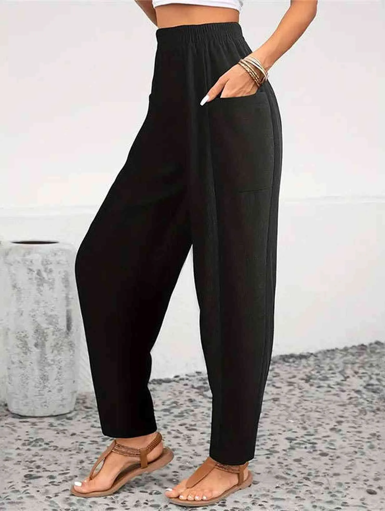 CORDUROY SLACKS WITH LARGE POCKETS_CWBLP0679 Daily Comfort Fit