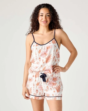 Loose Sweater FlatlockSeams Katie Kime Poppy Cami Short Set in Pink
