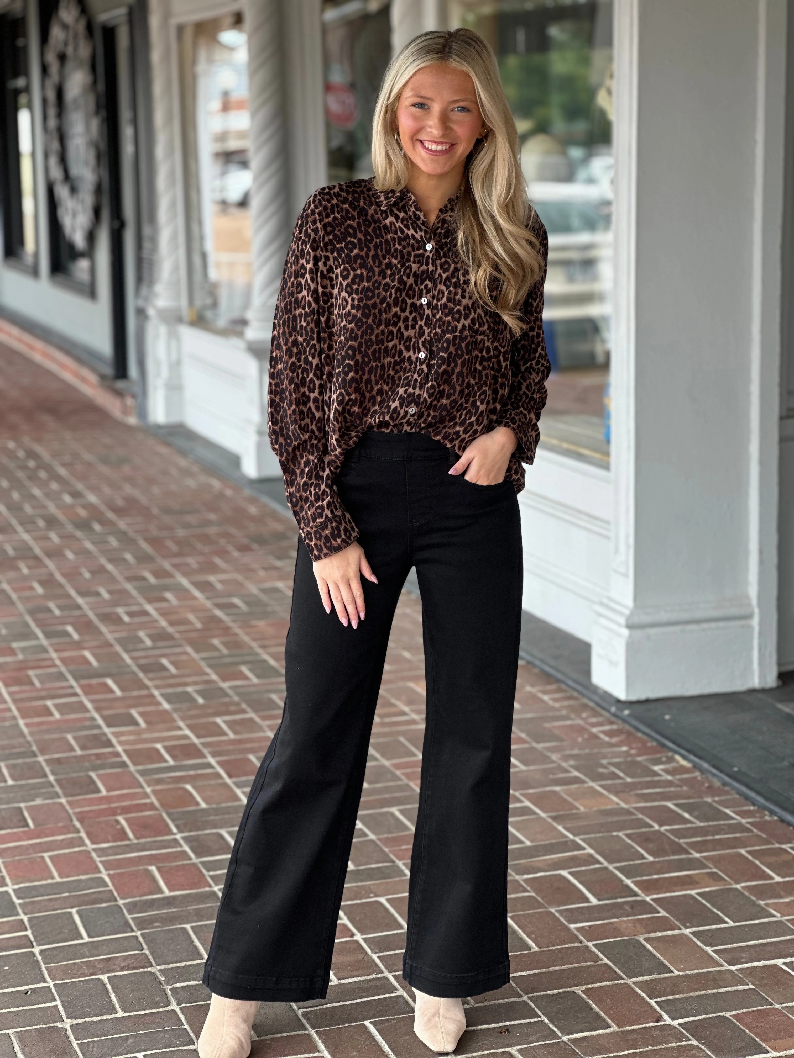 LightweightTexture Dear John Mindy Flare Jeans in Black