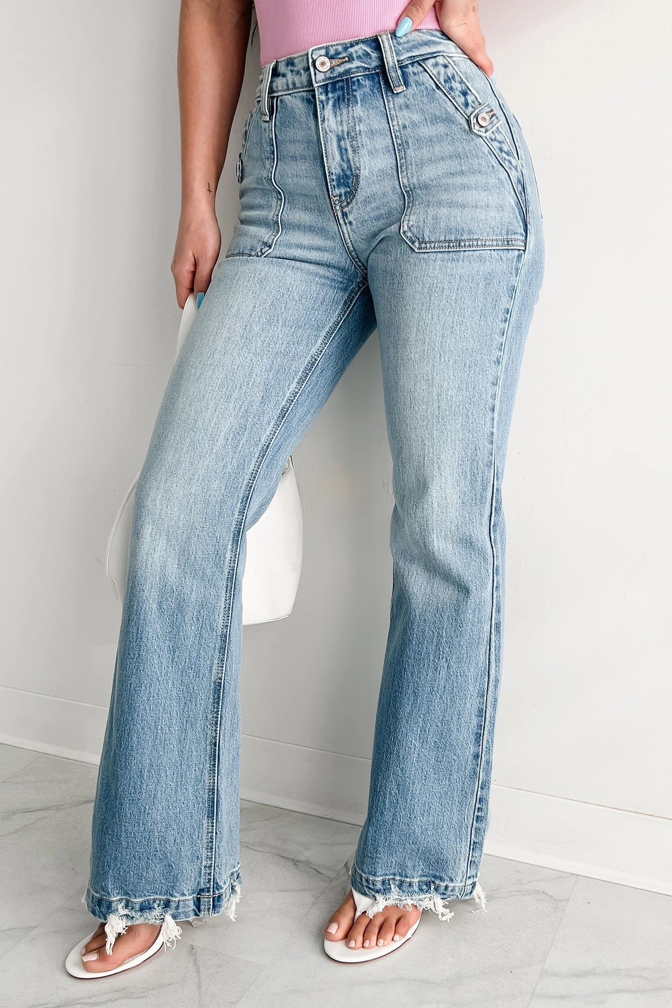 Fitzgerald High Rise Wide Flare Kancan Jeans (Medium) StretchableKnit QuickDryTechnology