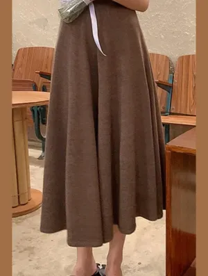 MIDI LENGTH HIGH WAIST CASUAL SKIRT Soft Lines Comfy Essentials Wear