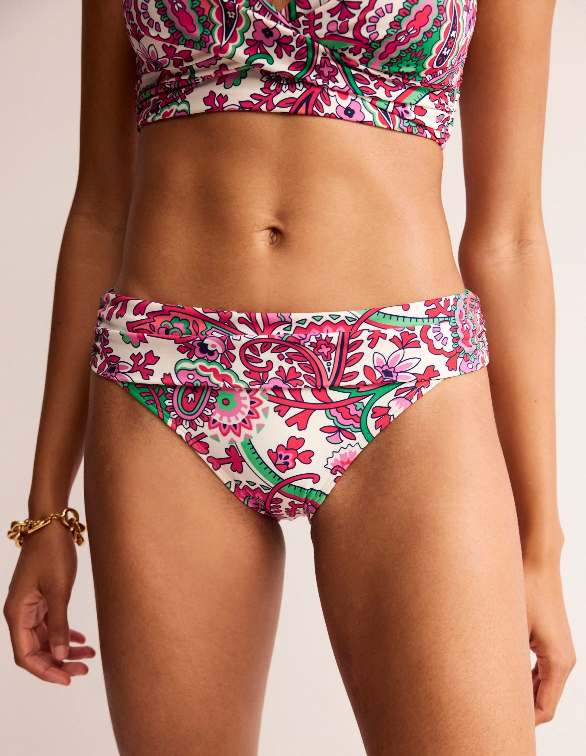 Classic Fold Bikini Bottoms-Multi, Fantastical High Durability Fibers