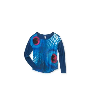 Aeropostale Womens Peacock Fe Leather Fashion Pullover Blouse, TW2