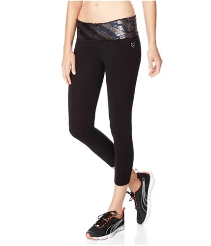 Aeropostale Womens Striped Sequined Yoga Pants