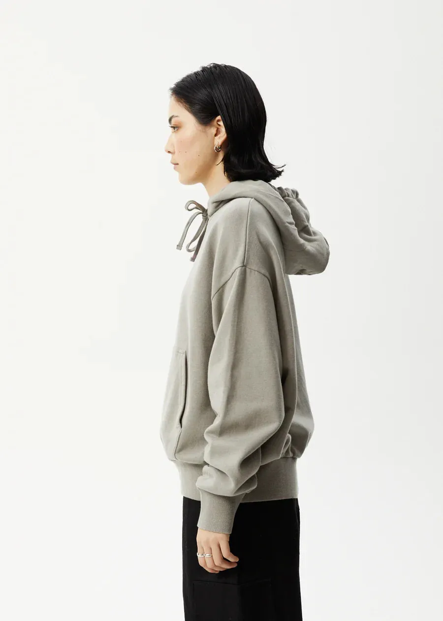 Afends Flower Recycled Pull On Hood - Olive