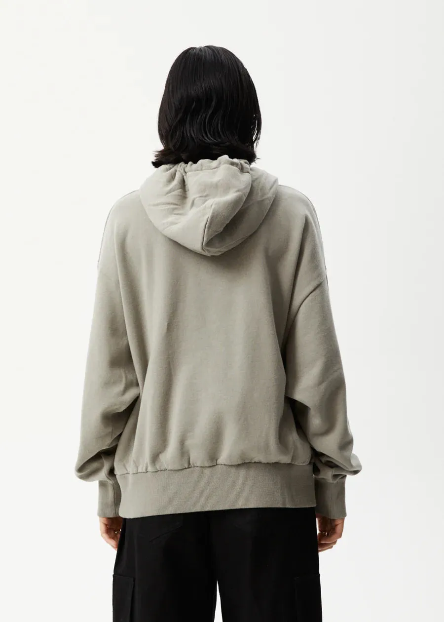 Afends Flower Recycled Pull On Hood - Olive