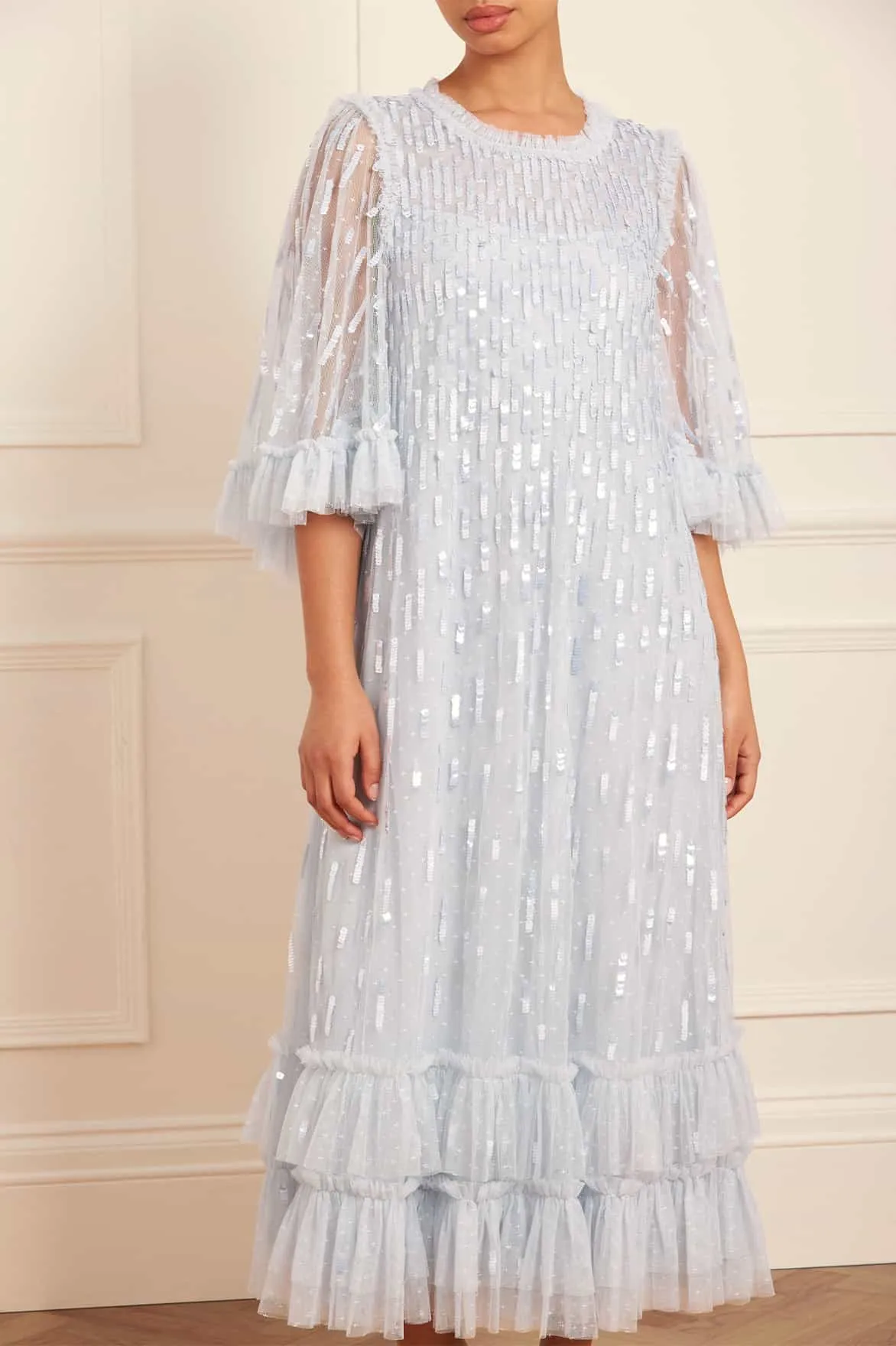 Sequin Dash Ballerina Dress Subtle Drape Everyday-Comfort