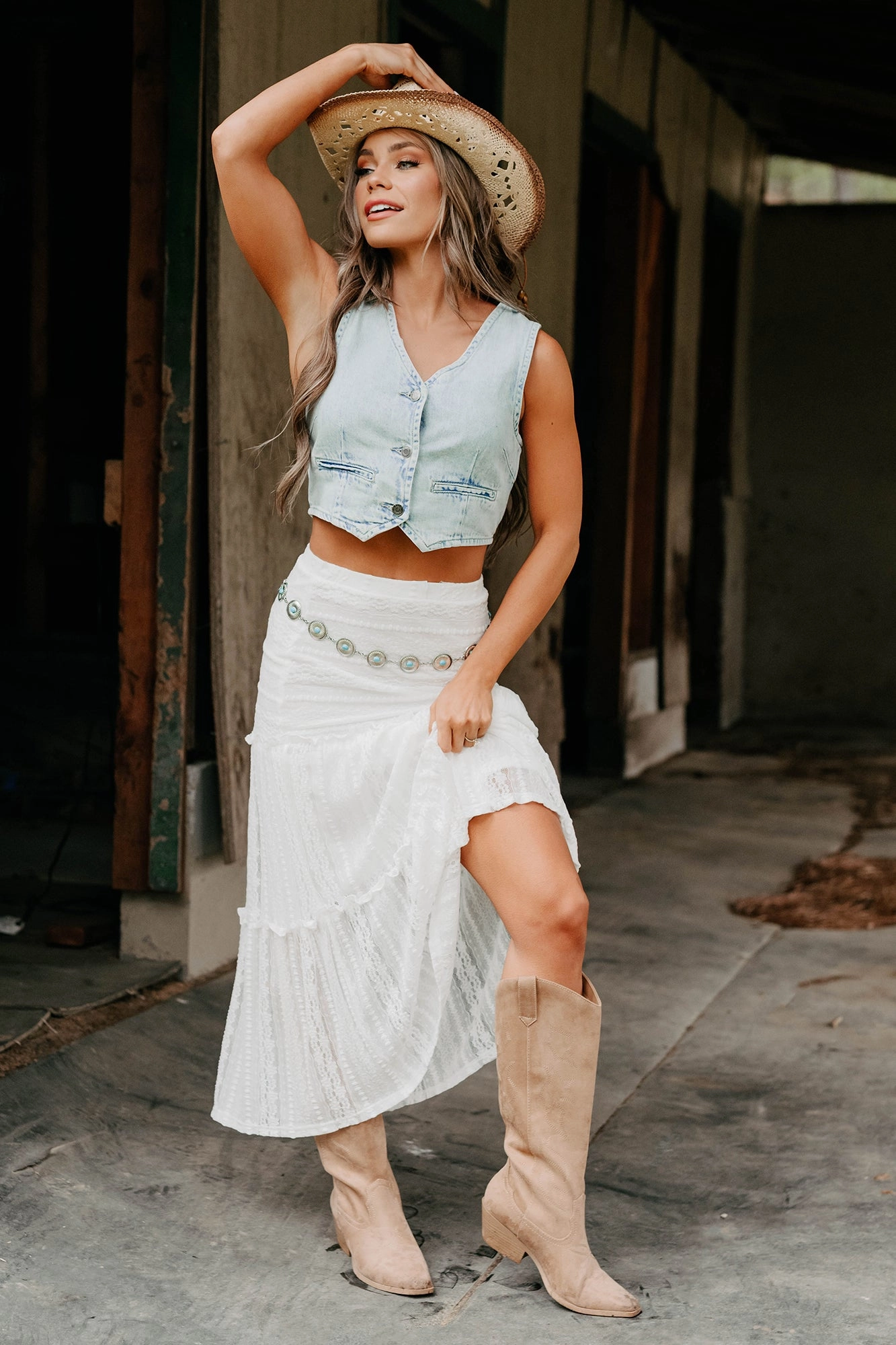 Strut Your Stuff Denim Vest (Light) YarnDyeStripe