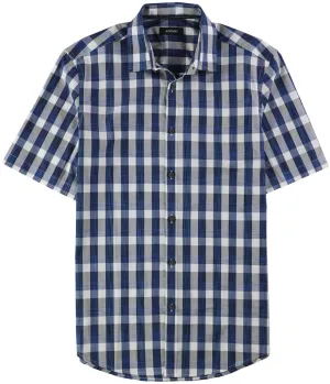 Alfani Mens Slim Fit Checked Button Up Shirt, TW1