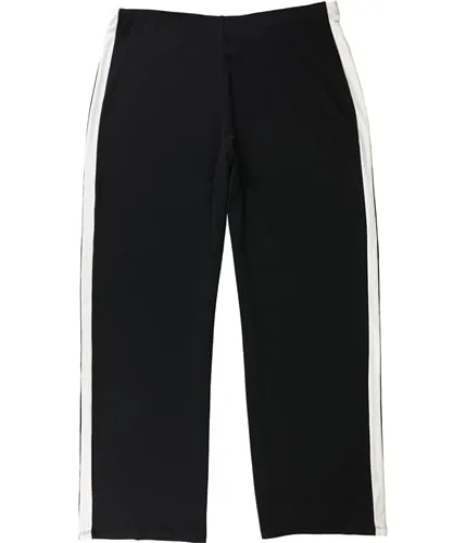 Alfani Womens Solid Stripe Casual Wide Leg Pants