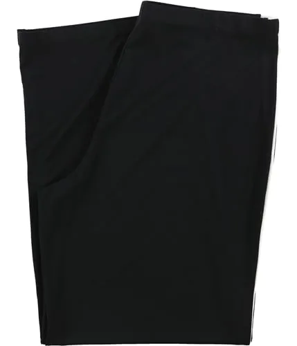 Alfani Womens Solid Stripe Casual Wide Leg Pants