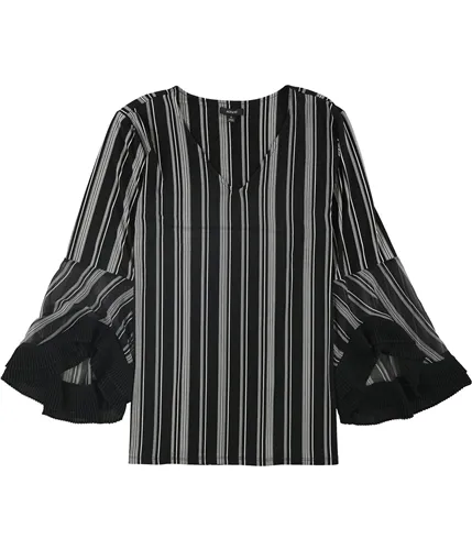 Alfani Womens Striped Knit Blouse