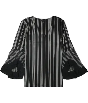 Alfani Womens Striped Knit Blouse