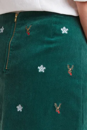 Ali Skirt Corduroy Hunter with Dasher & Snow SeamlessPocketDesign Lightweight insulation