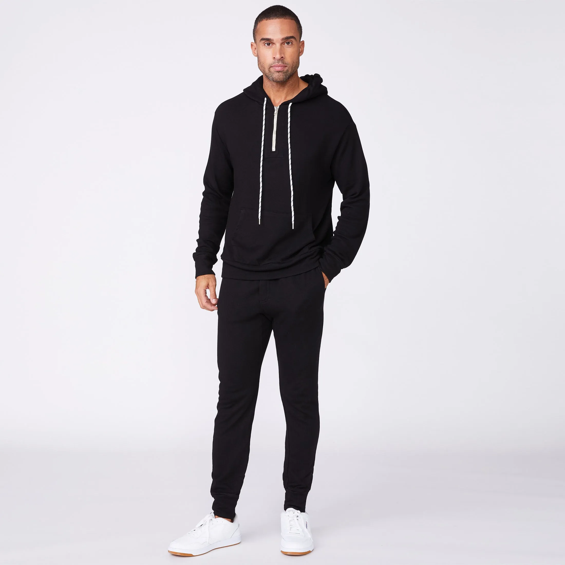 Bungee Cord Quarter Zip Hoody NonRestrictive Armholes