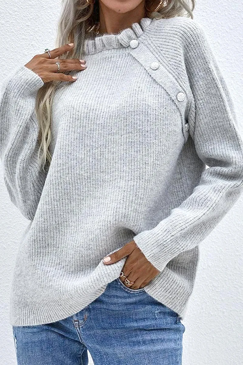 CASUAL KNIT SWEATER CompactSize Flatlock Stitching Technique