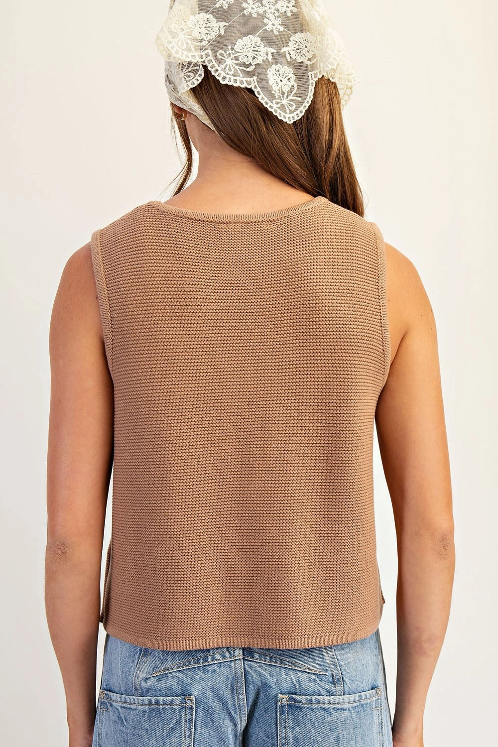 Reflective details All At Once Sweater in Coco