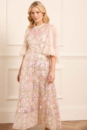 Summer Staple Versatile Style Garden Delight Gloss Ankle Gown
