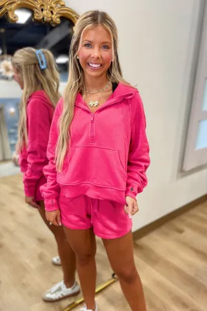 Almost Fall 2 Piece Short Set Flamingo