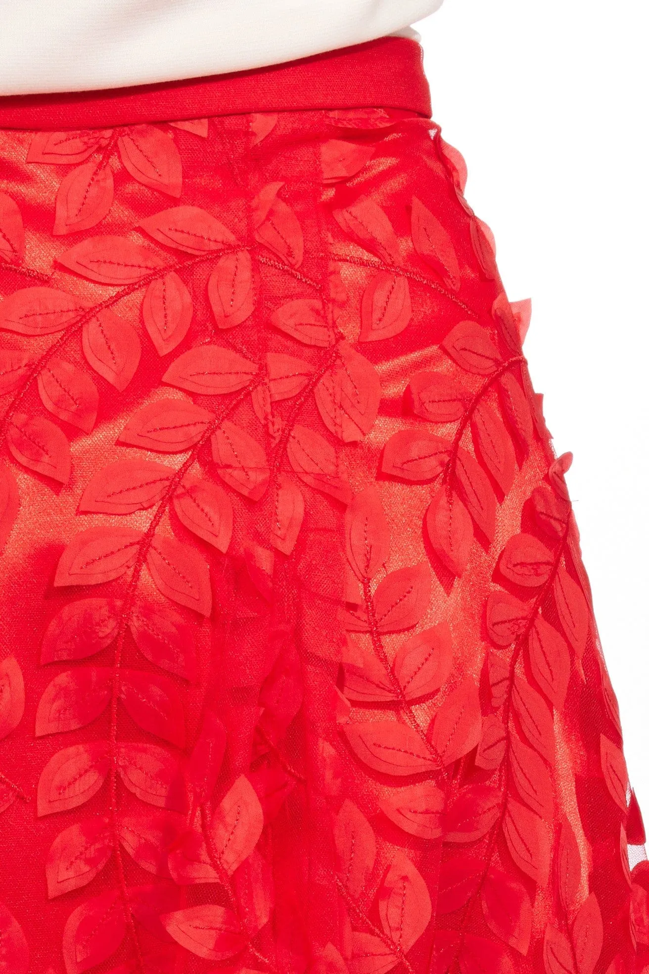 Clean Style Mall Brand Look Amanda Skirt - Red Vine