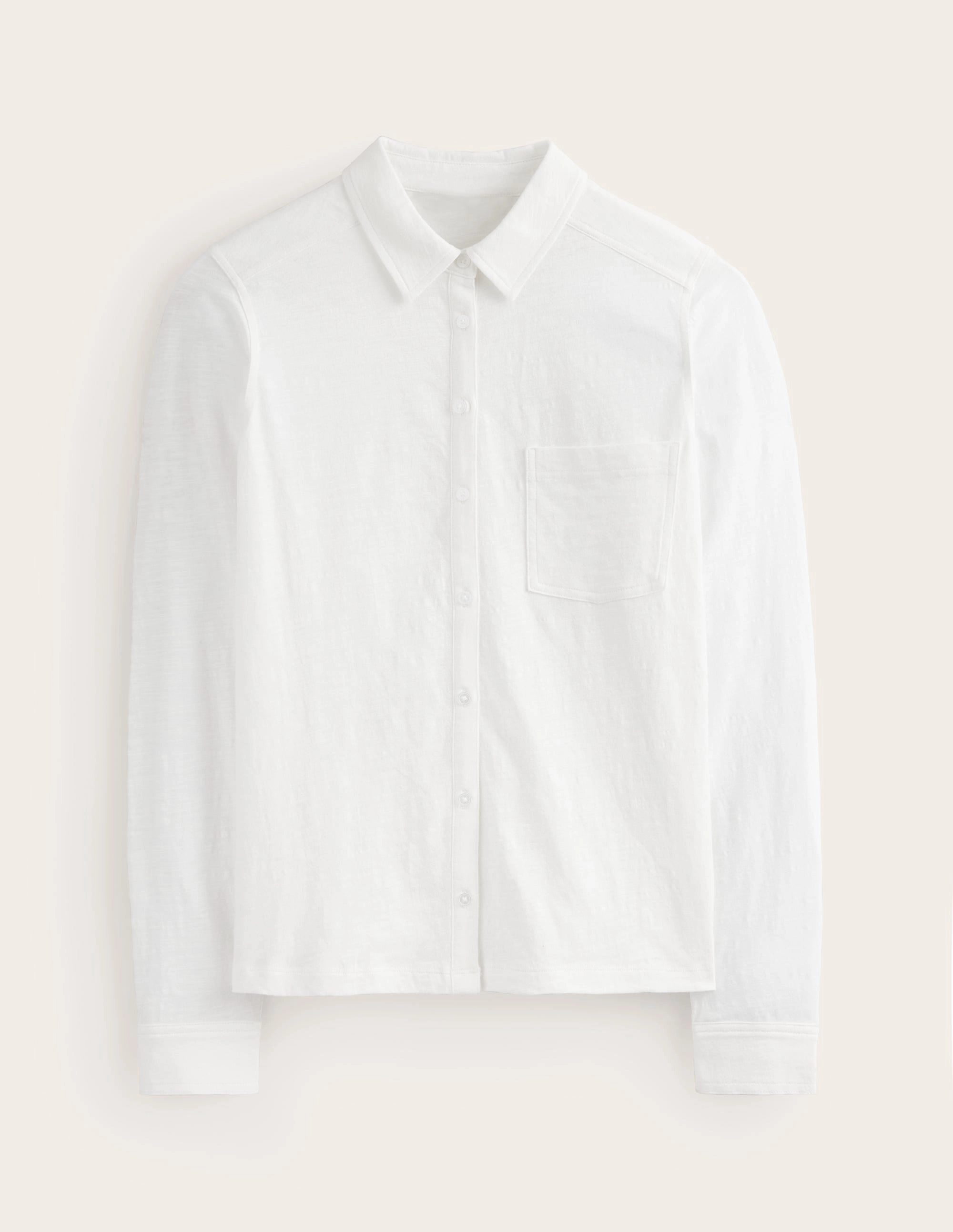 Thermoregulating Fabric Sustainable Production Certified Amelia Jersey Shirt-White